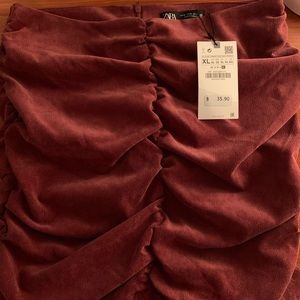 Zara Draped Mini Skirt